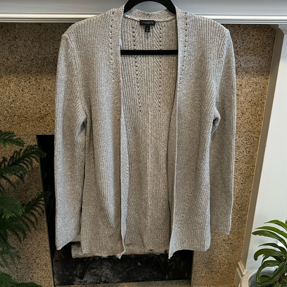 Talbots Gray Cardigan Sweater